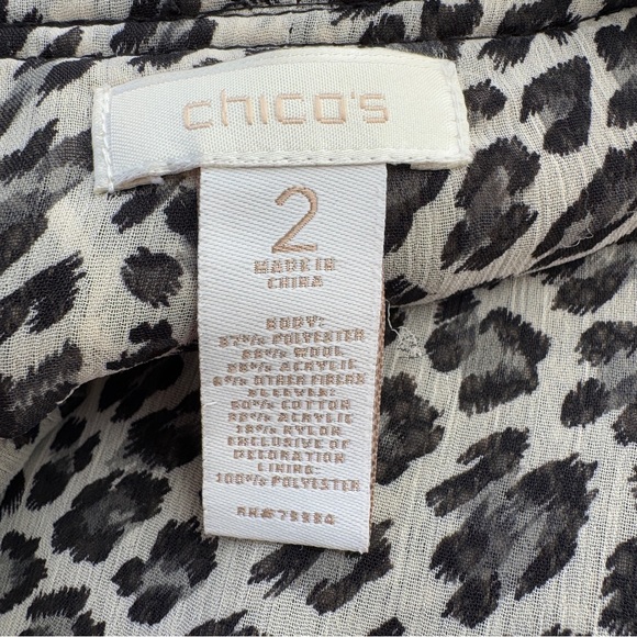 Chico’s Tweed Leopard Print Sweater Jacket - 2 - Picture 9 of 10